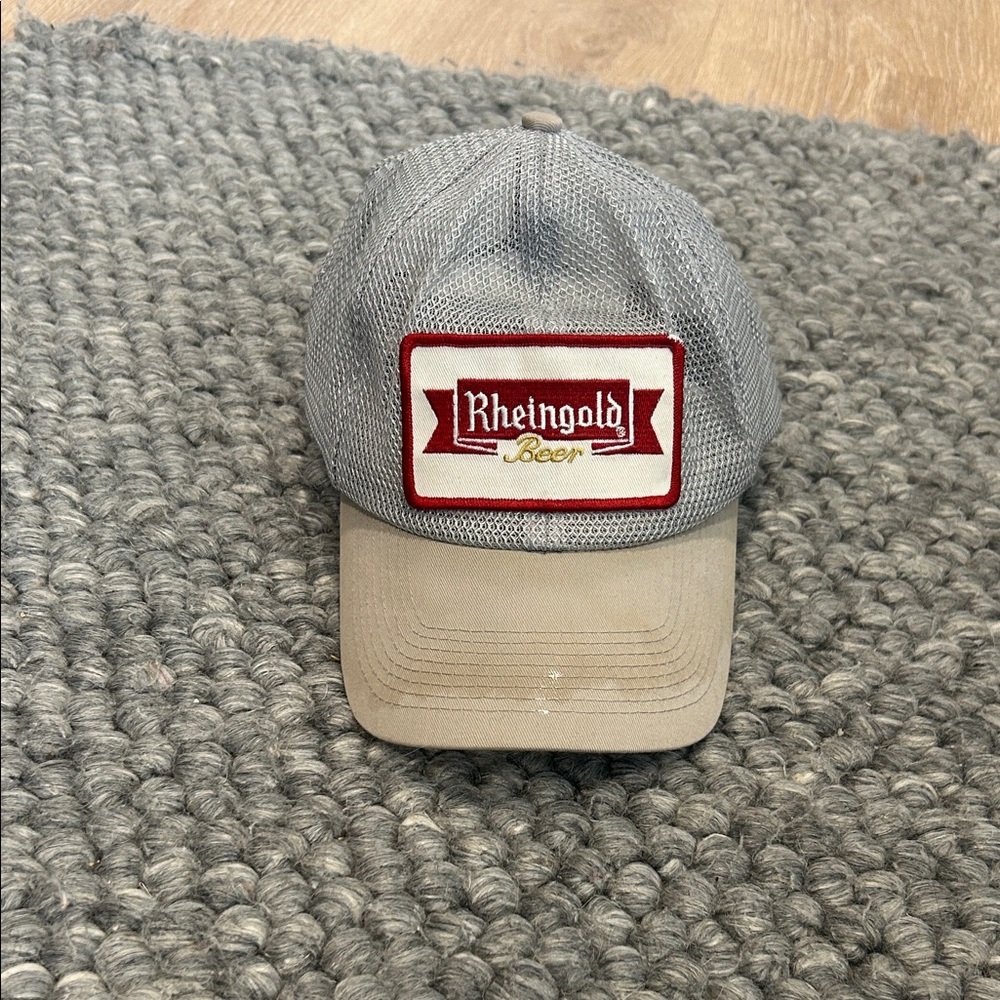 TC Vintage Rheingold Beer Trucker Hat‎ Grey Red